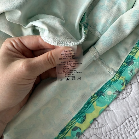 Title Nine - Diamalete Active Athletic Dress - Green & Blue Floral - Picture 8 of 12